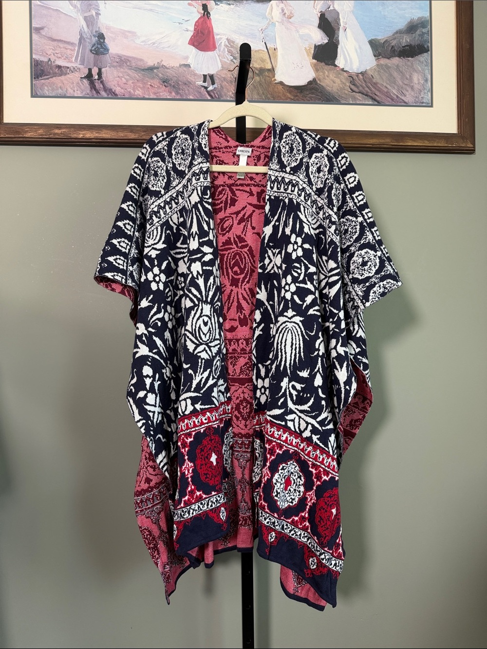 Chico’s Shawl Poncho Wrap Boho